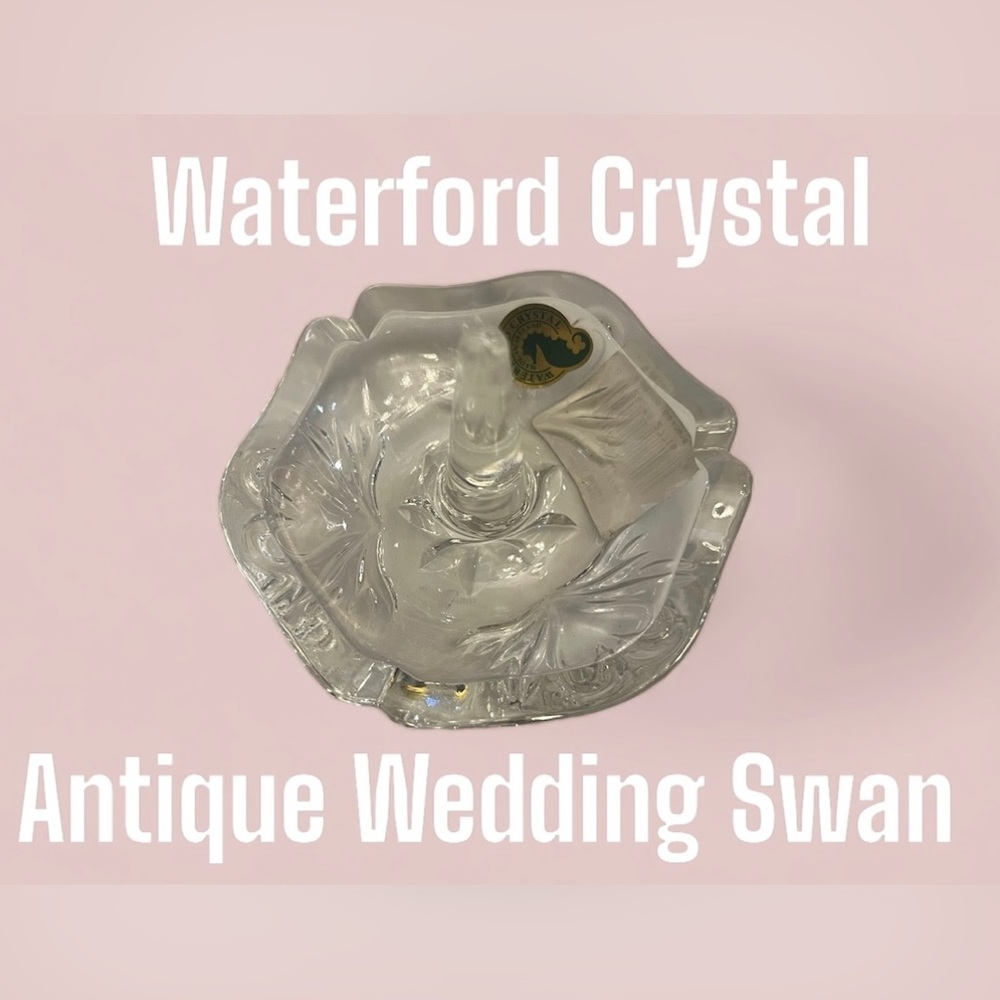 Waterford Crystal Antique Wedding Swans Ring Holder